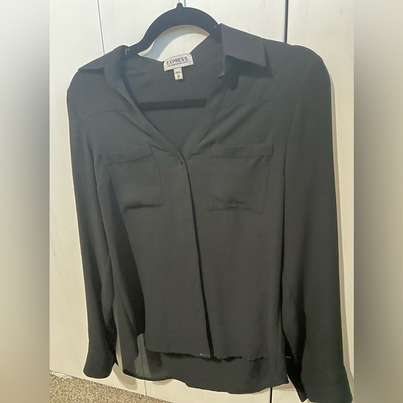 Express black button down shirt. Size XS. - Picture 2 of 3
